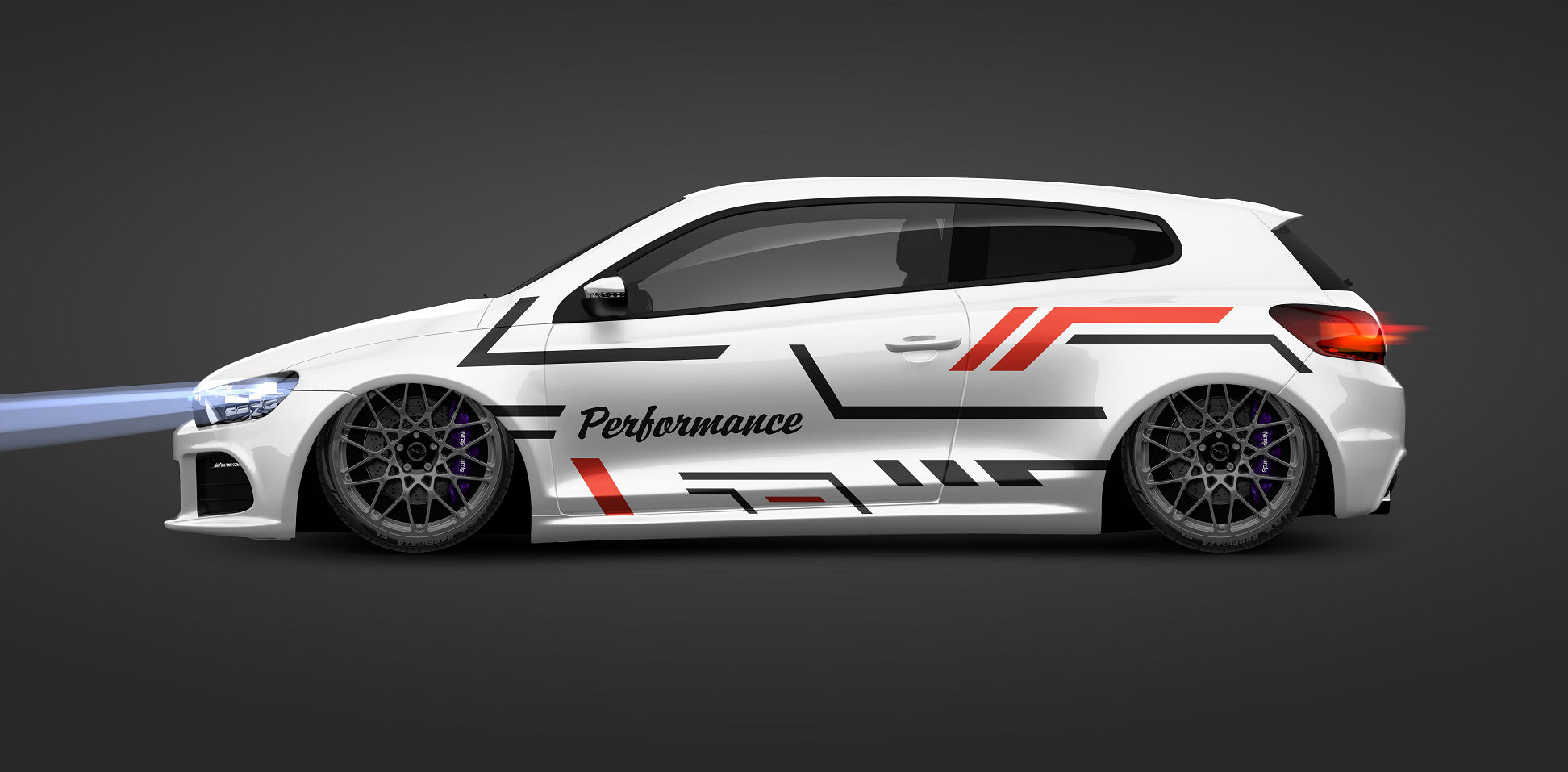 Performance Design Aufkleber Set Scirocco Tuning Styling