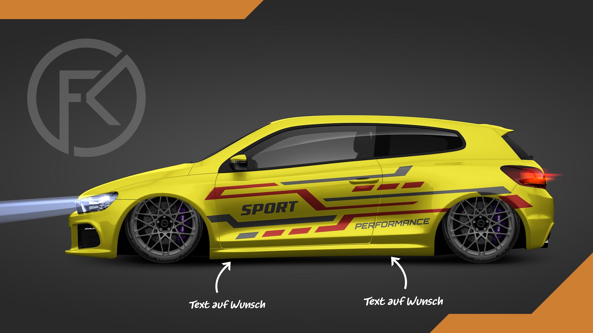 Sport Performance Auto Aufkleber Dekor Set Styling Tuning Seitenstreifen jdm
