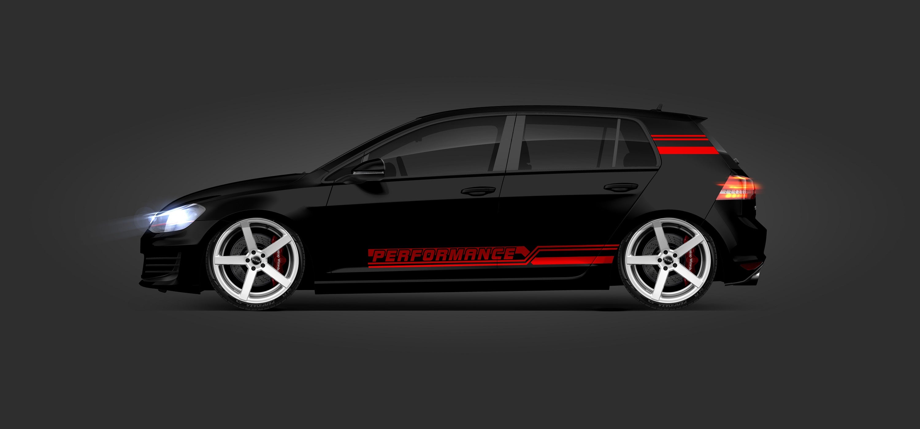Performance V2 Seitenstreifen Streifen Tuning Styling Sport Universal