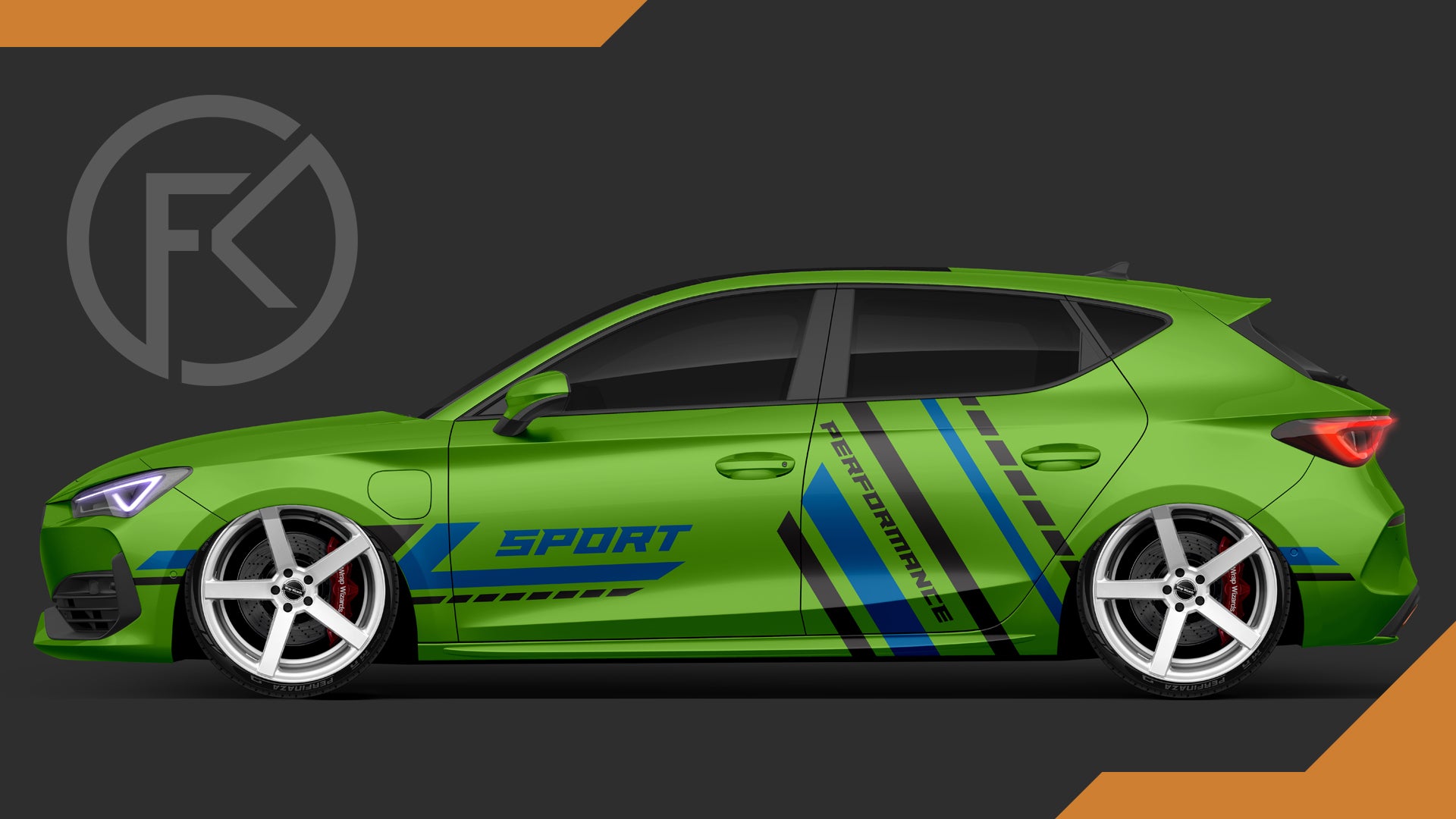 Sport Performance Aufkleber Dekor Set Styling Tuning Design #07