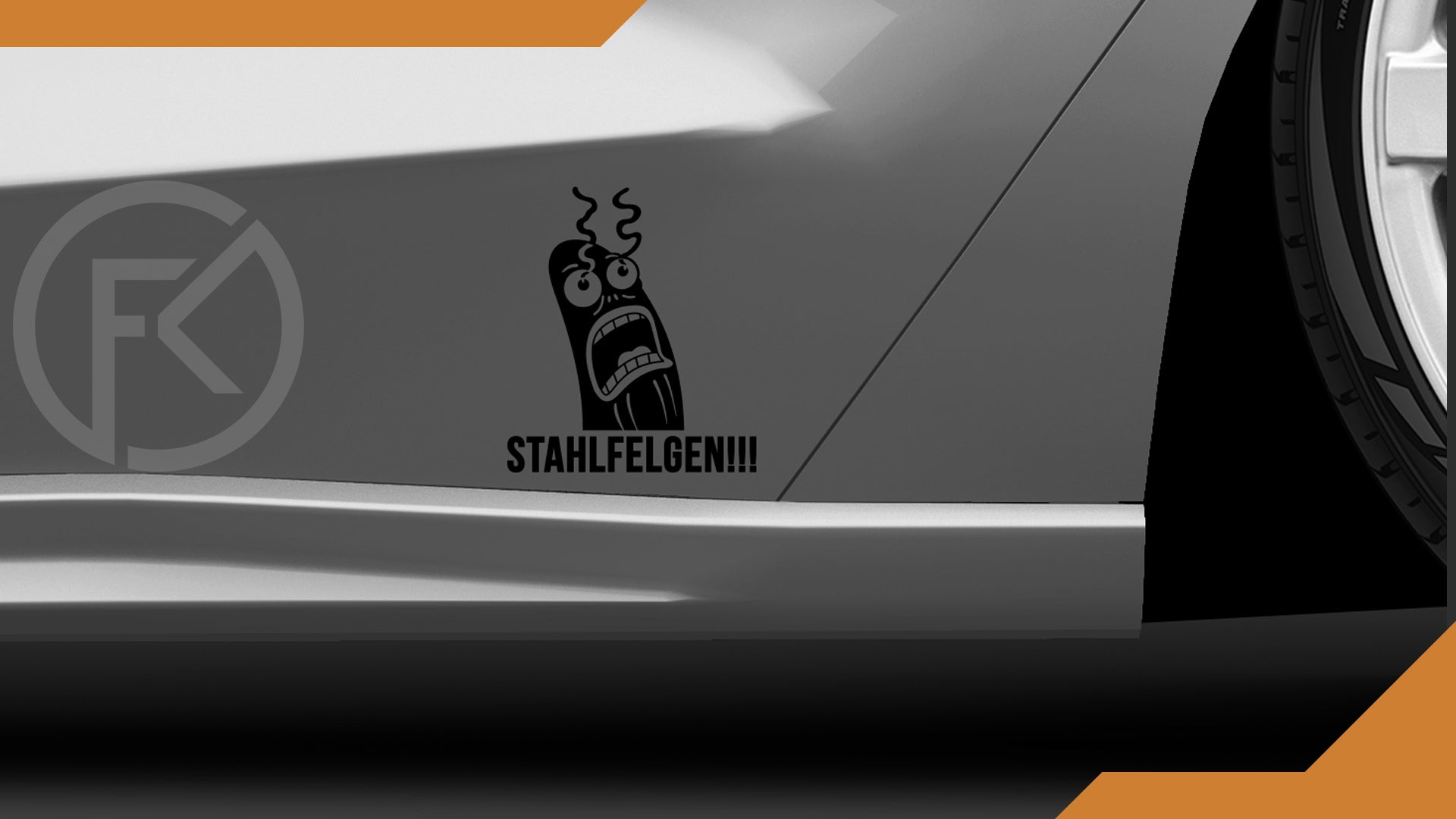 STAHLFELGEN!!! Aufkleber Hasse Stahl Felgen Sticker Fun keine Alufelgen Spaß