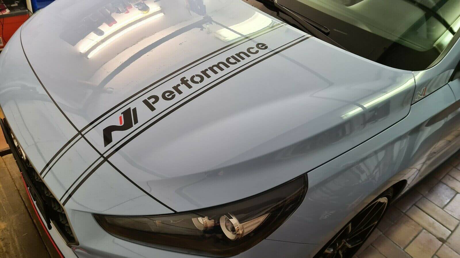 N Rennstreifen Aufkleber für i30N Motorhaube Turbo Sticker Tuning 2020