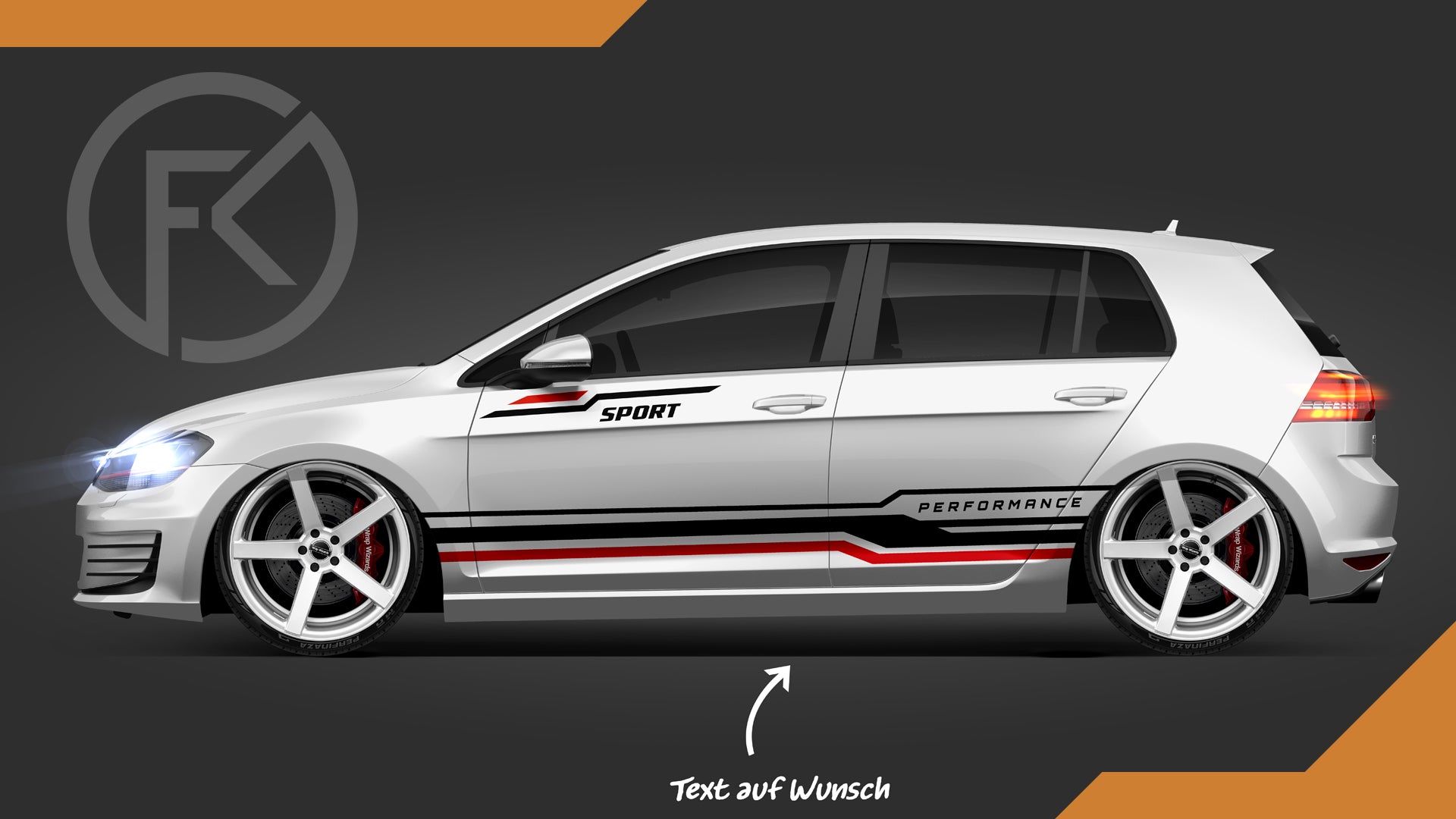 Style Dekor Seitenstreifen Aufkleber Styling Sport Performance Set Tuning jdm