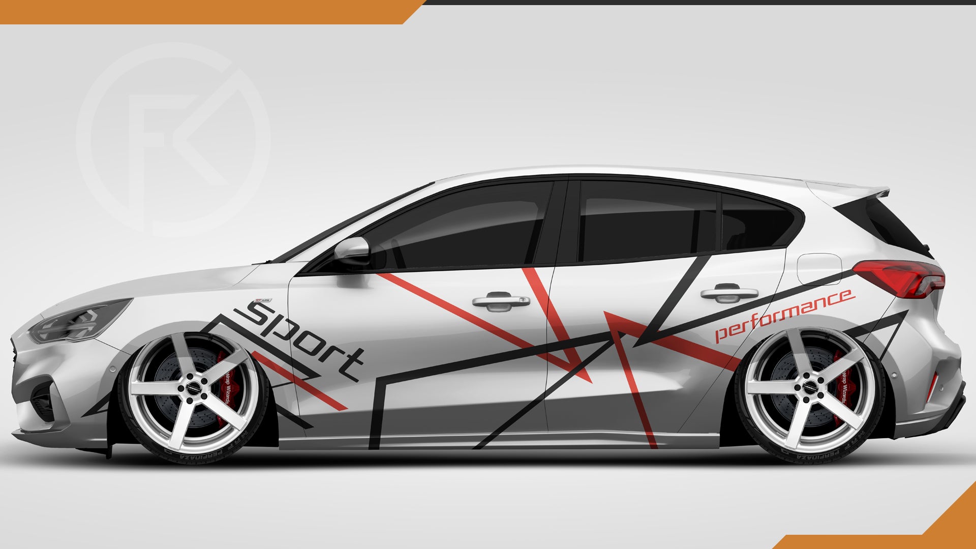 Auto Abstrakt Folien Aufkleber Dekor Performance Tuning CarWrapping jdm #038