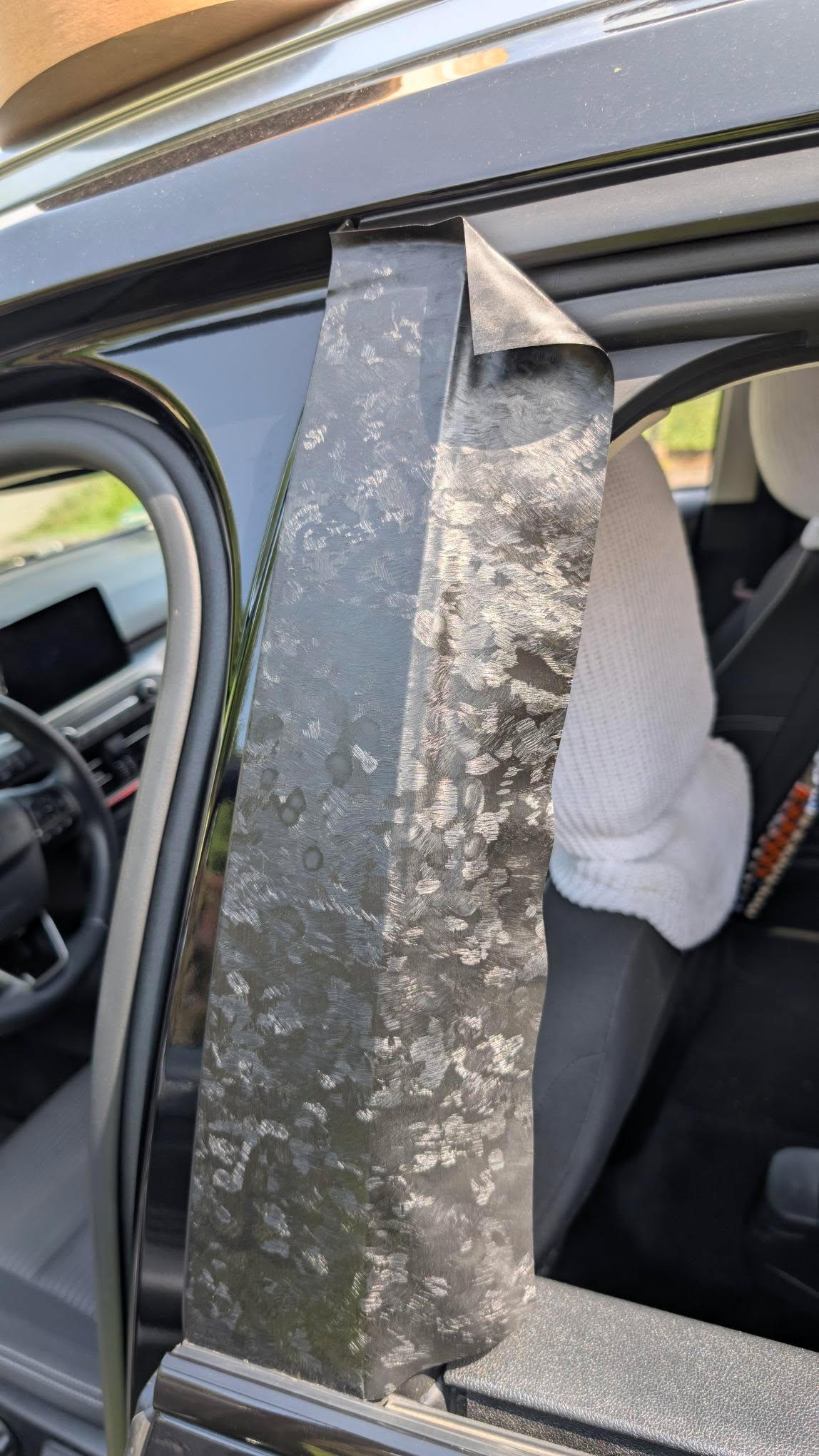 B-Säule Forged Carbon Optik Folien Set Aufkleber Tuning #621