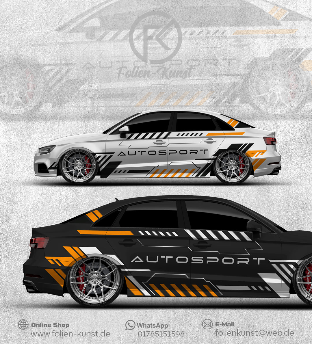 Autosport Folien Tuning Motorsport Design Aufkleber Set #310