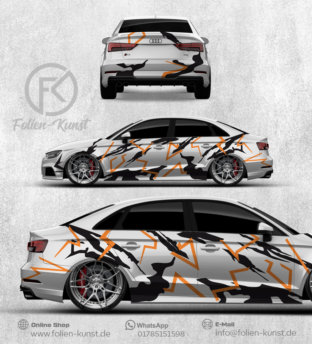 Camouflage Abstrakt Folien Tuning Design Dekor Style #425