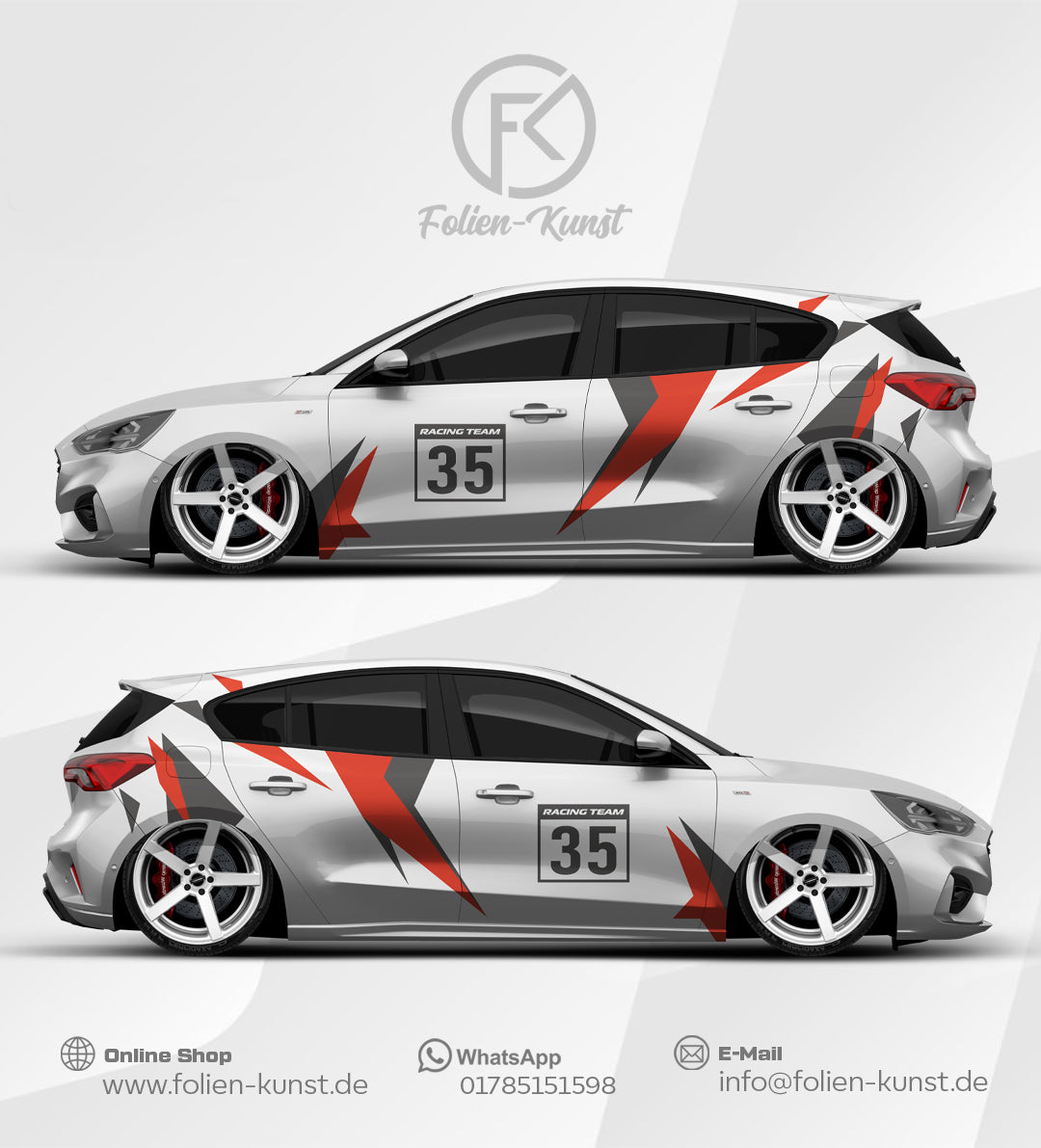 Folien Motorsport Racing Dekor Fahrzeug Styling #467