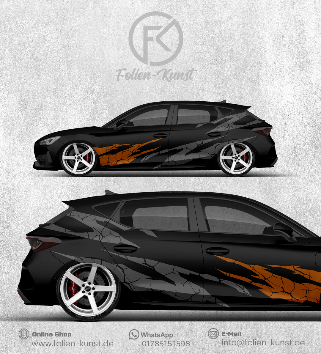 Tuning Folien Design Fahrzeug Aufkleber Styling #399