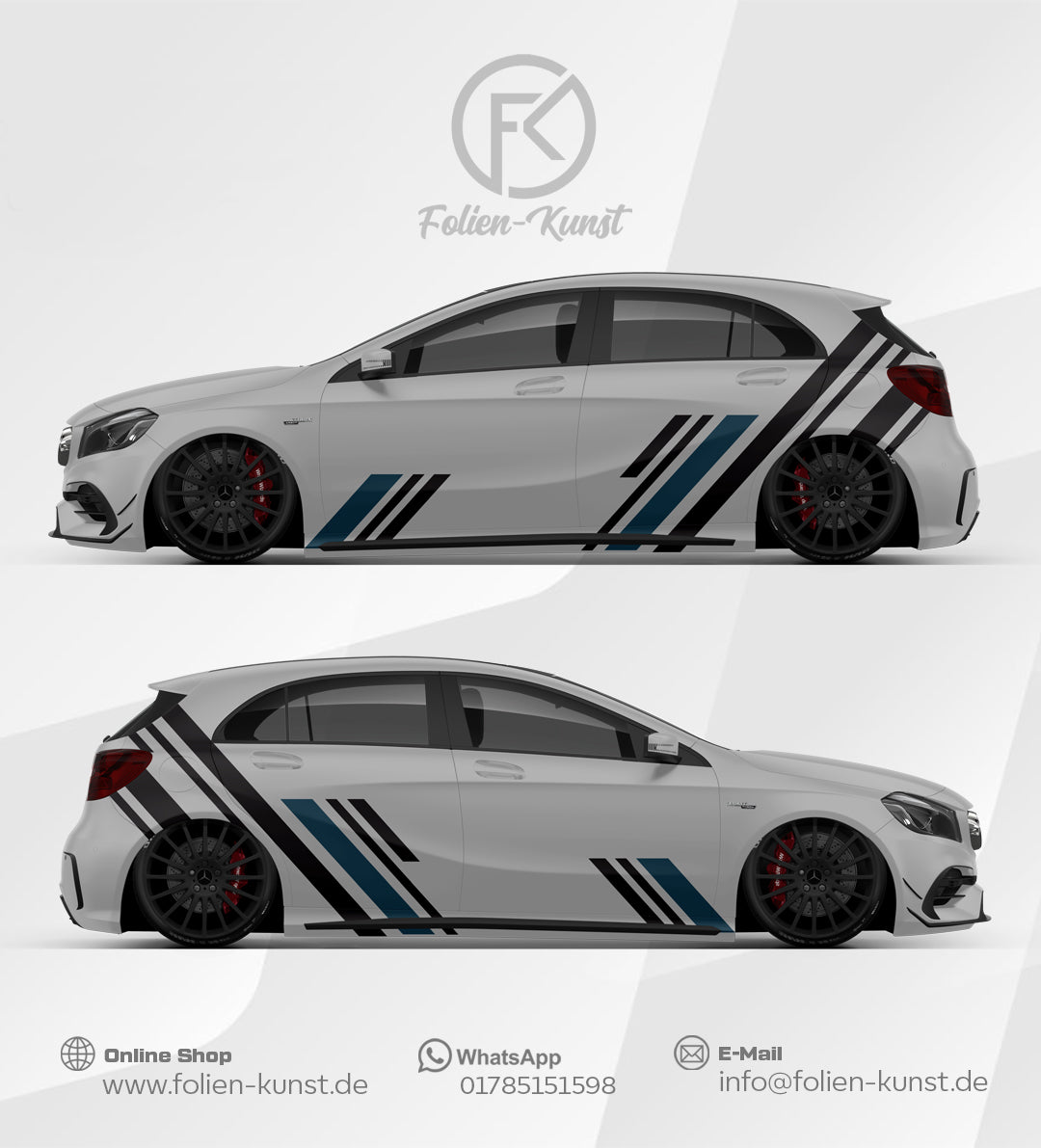 Folien Tuning Wrap Teilfolierung Aufkleber Folien Design Style #585