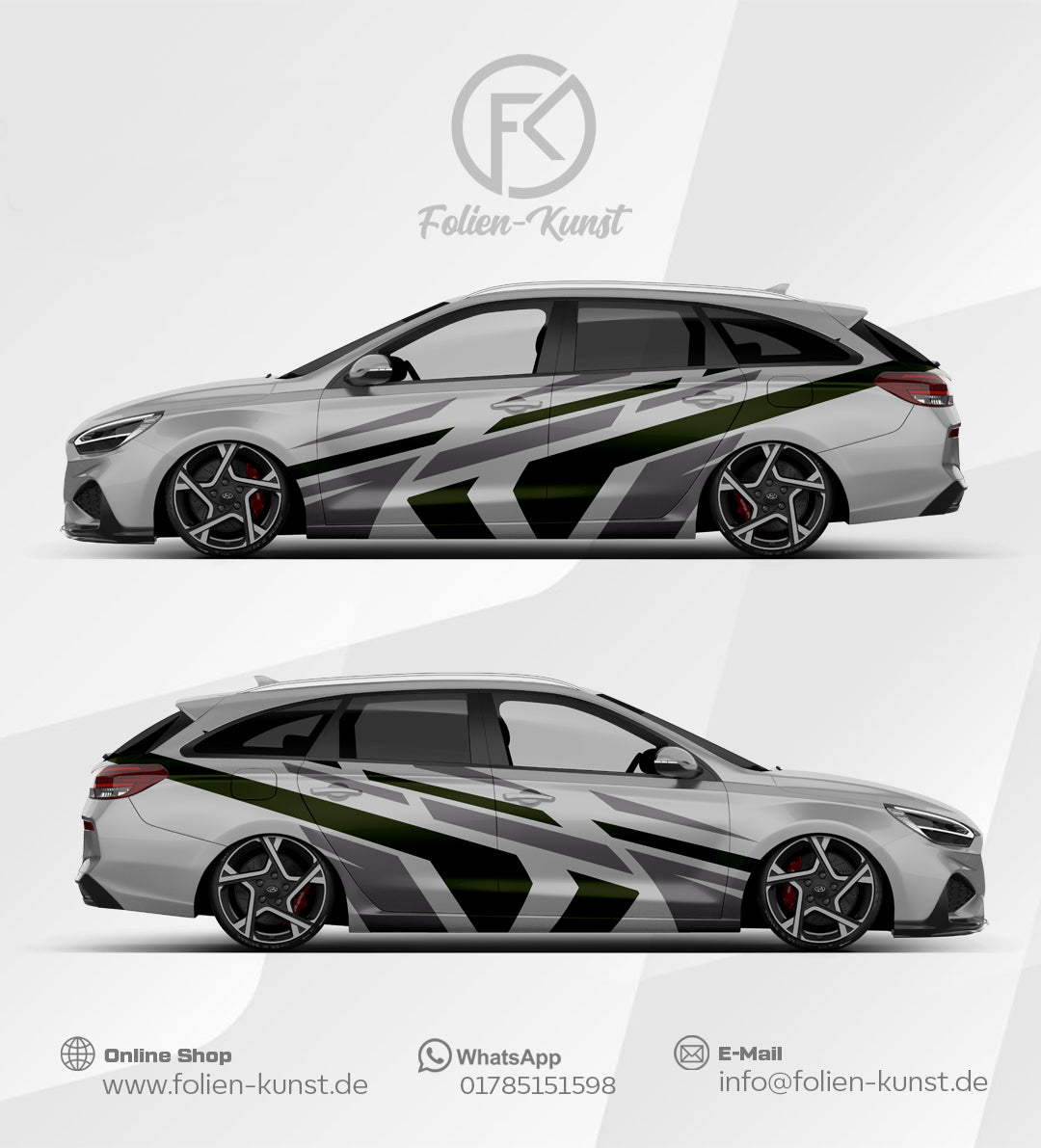 CarWrap Folien Tuning Dekor Fahrzeug Design Aufkleber #593