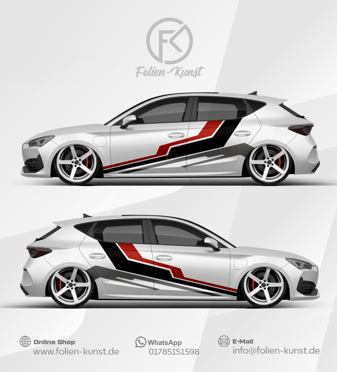 Abstrakt Folien Dekor Aufkleber Fahrzeug Design Wrap Style #615