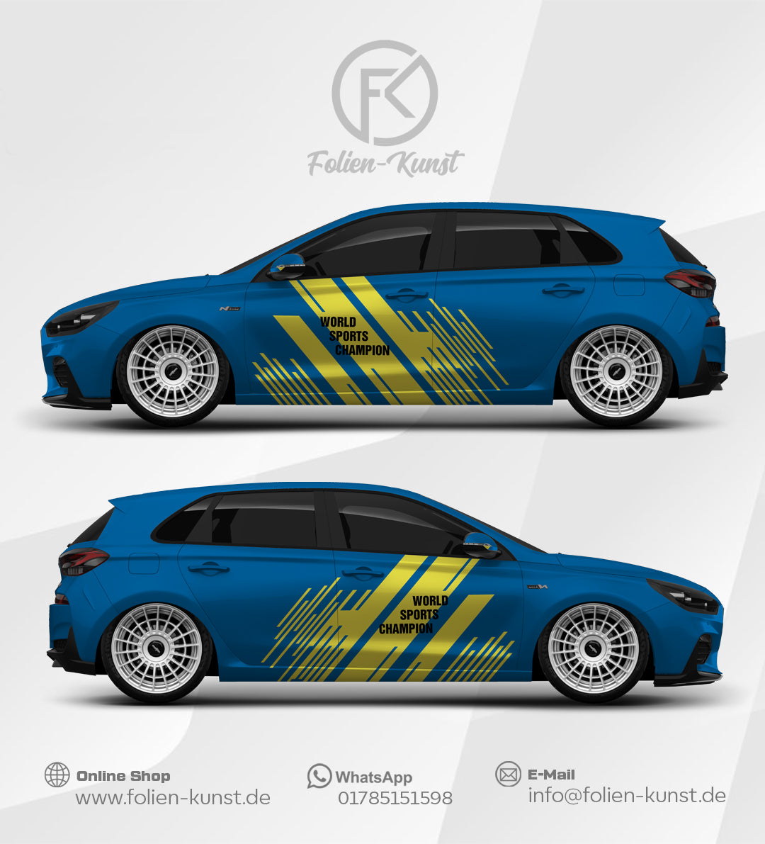 Auto Tuning Folien Design Fahrzeug Aufkleber Wrap Dekor #628