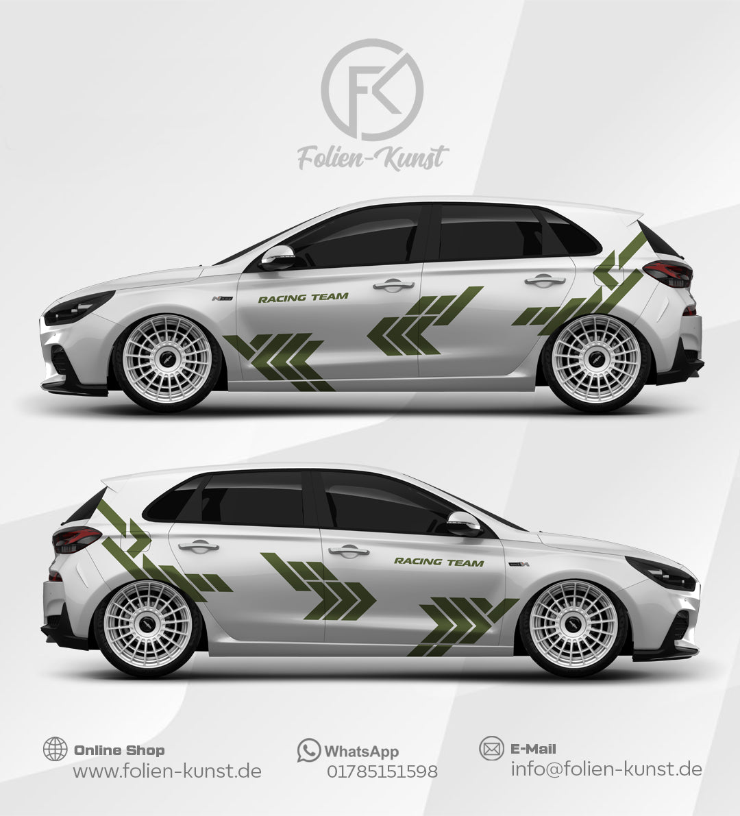 Abstraktes Tuning Folien Design Fahrzeug Aufkleber Wrap Dekor #629