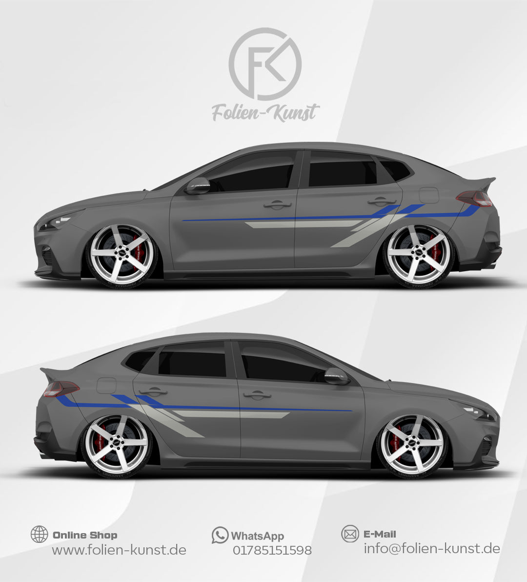 Tuning Streifen Folien Design Dekor Aufkleber Fahrzeug #630