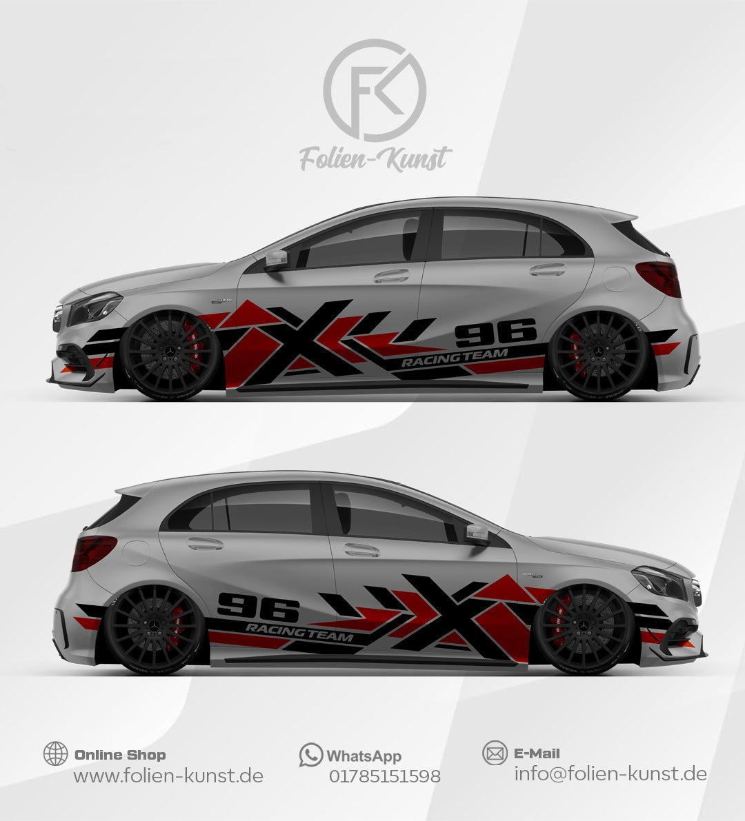 X Style Folien Dekor Motorsport Wrapping Design Racing Team Auto #633