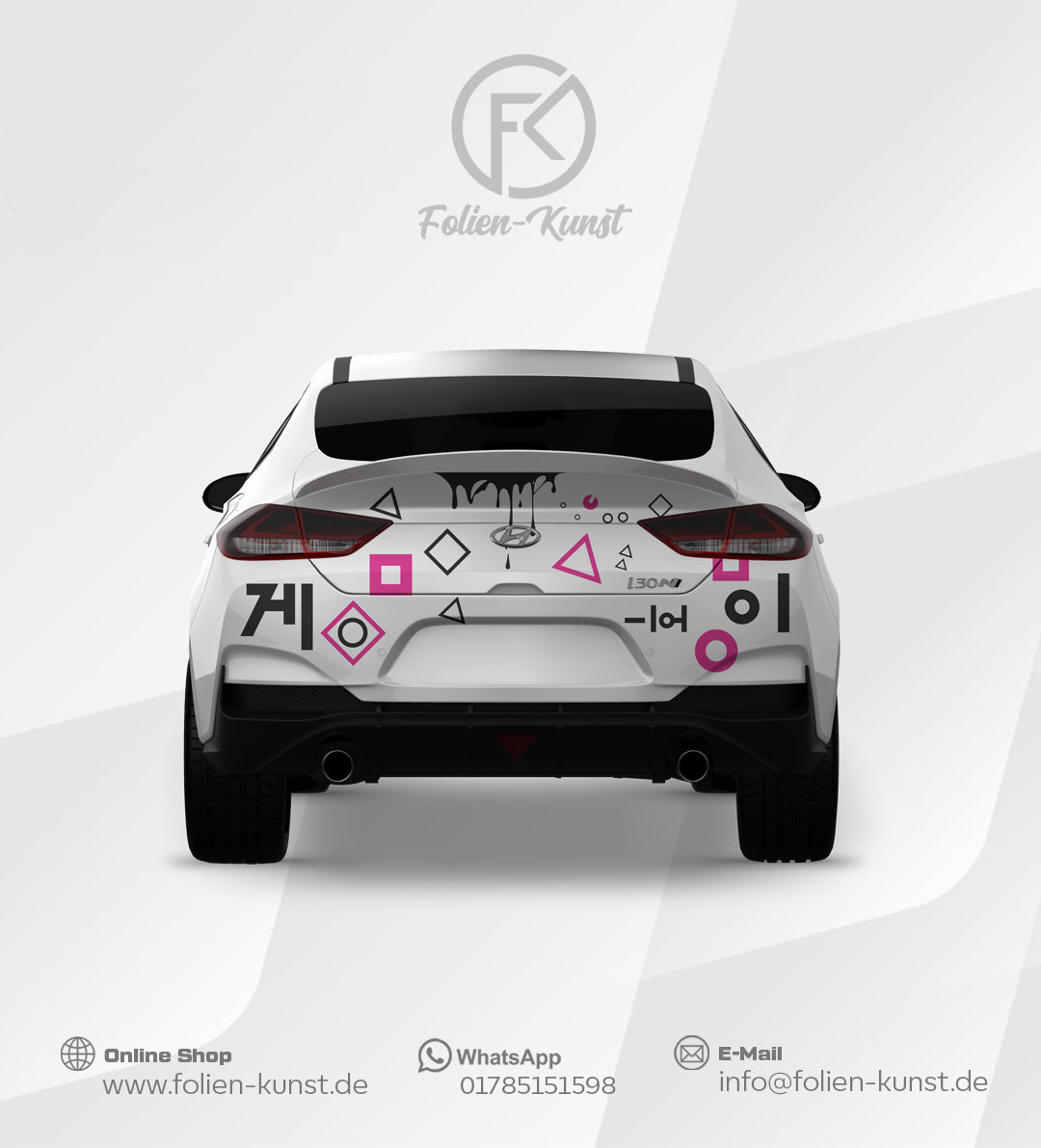 Squid Game Wrap Design Abstrakt Style Auto Teilfolierung Aufkleber #636