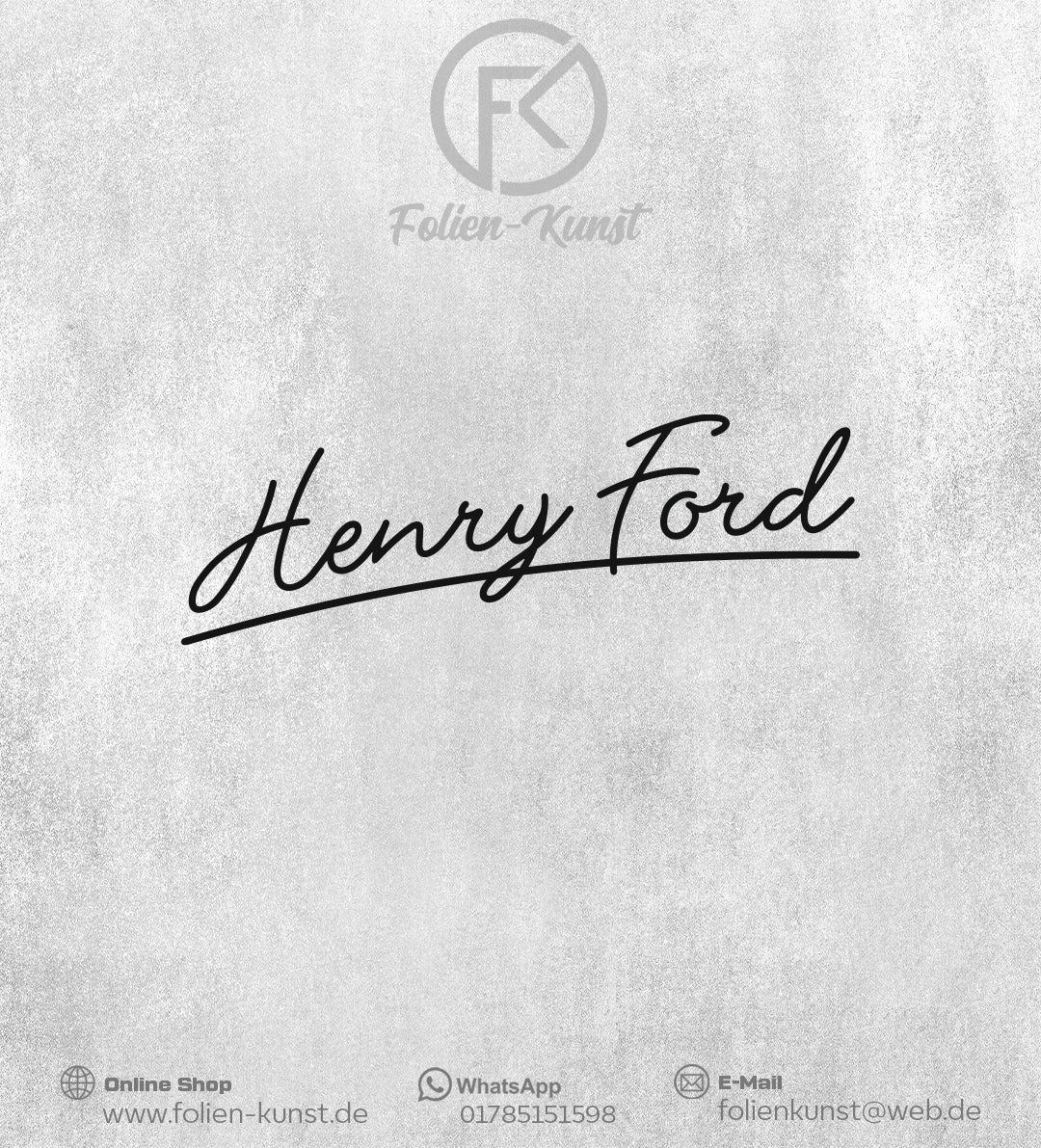 Henry Ford Auto Sticker Styling Aufkleber