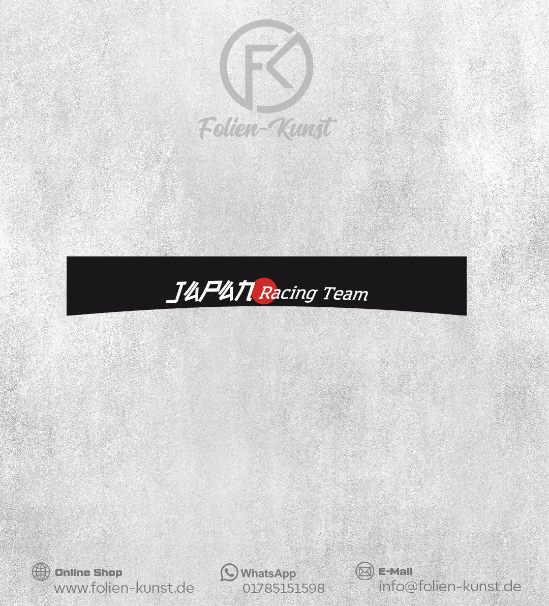 Japan Racing Team Scheibenkeil Digitaldruck Universal Styling Tuning #415