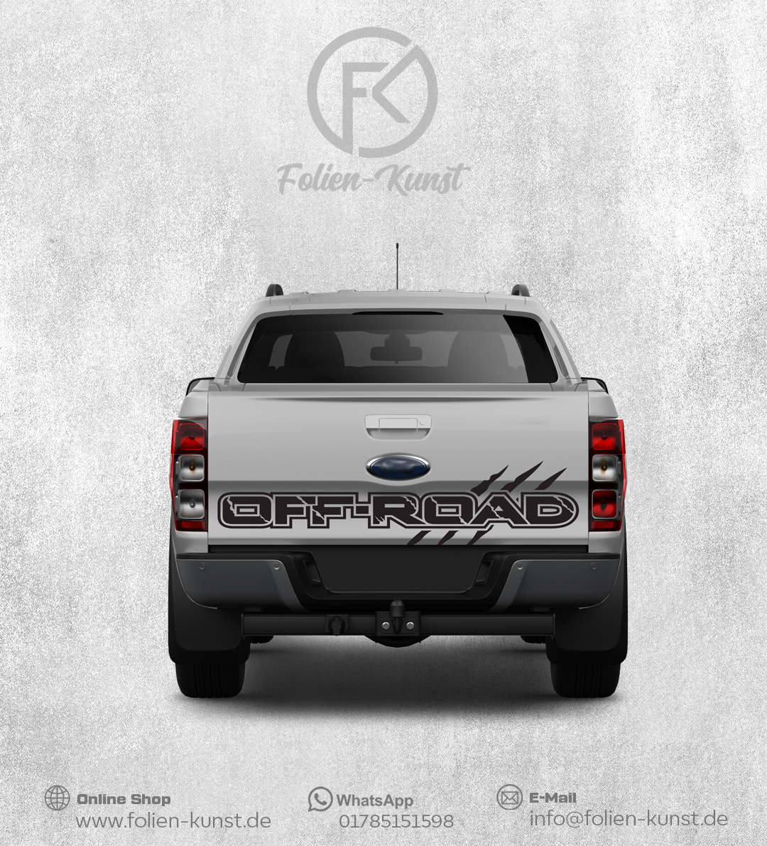 Offroad Heckklappe Aufkleber Dirty Style Design #374