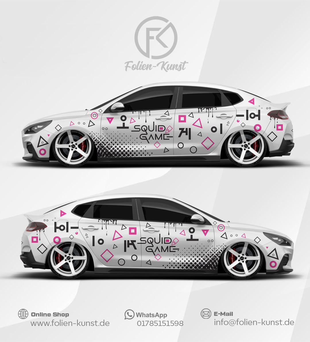 Squid Game Wrap Design Abstrakt Style Auto Teilfolierung Aufkleber #636