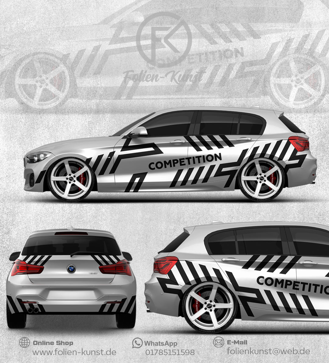 Tuning Design Folierung Set Fahrzeug Styling Aufkleber #283