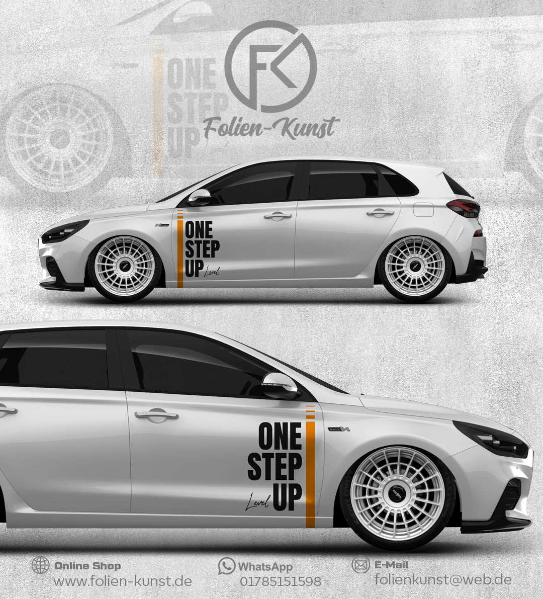 One Step Up Level Aufkleber Tuning Sticker Styling #264