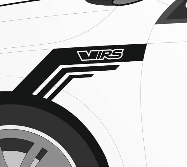 VRS Kotflügel Aufkleber für Octavia Dekor 2er Set Car Styling