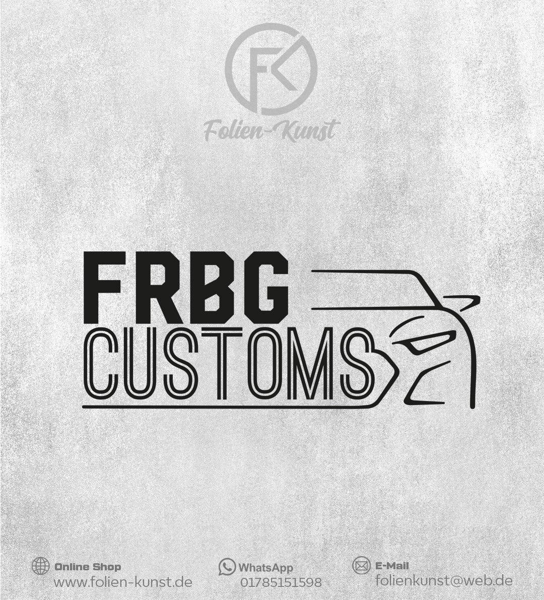 FBRG Customs Logo Aufkleber Sticker kurz