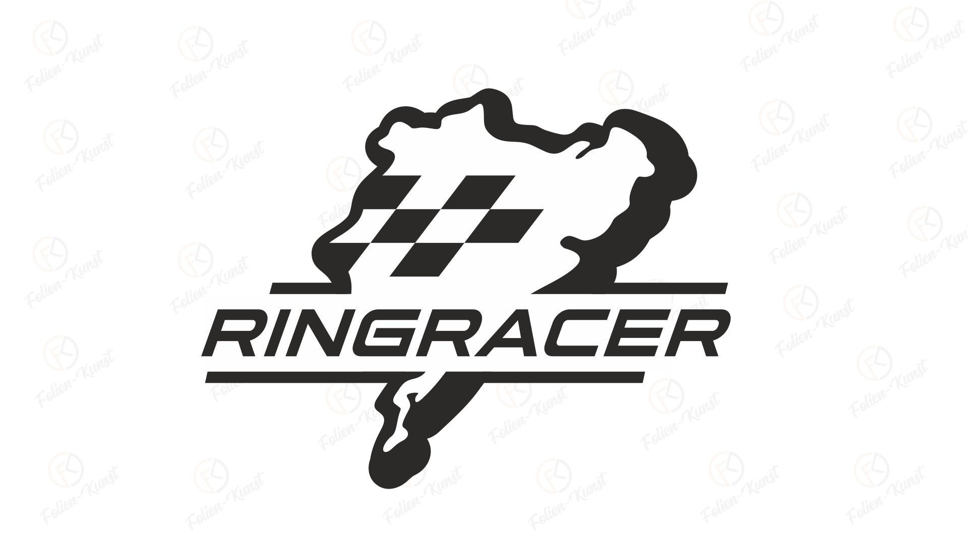 Ringracer Aufkleber Sticker Silhouette Rennstrecke Racing JDM
